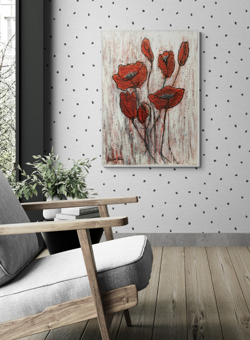 150. Vlčí máky, rozměry 70x50 cm