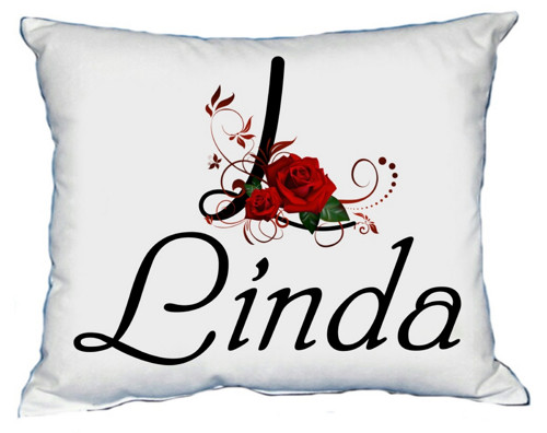 Polštář s dámským jménem LINDA
