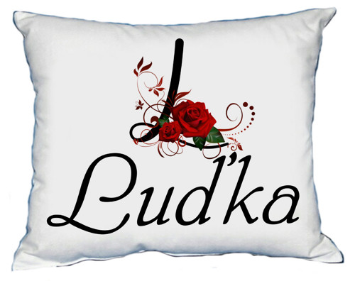 Polštář s dámským jménem LUĎKA