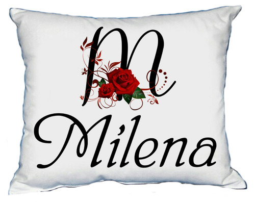 Polštář s dámským jménem MILENA