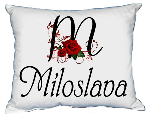 Polštář s dámským jménem MILOSLAVA