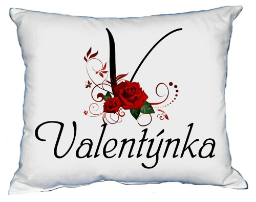 Polštář s dámským jménem VALENTÝNKA