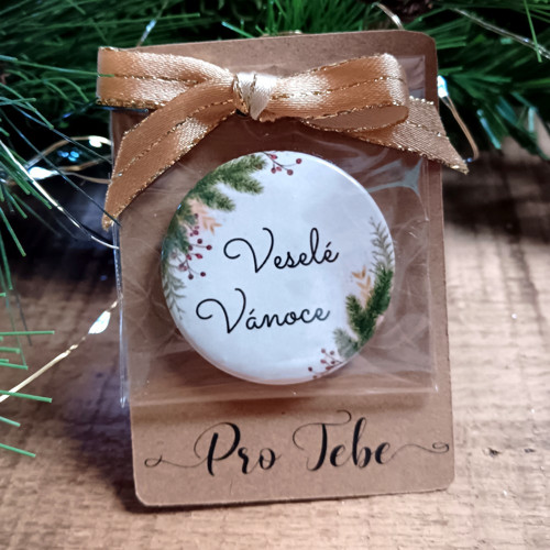 Placka magnet na kartičce - Vánoce - Pro Tebe