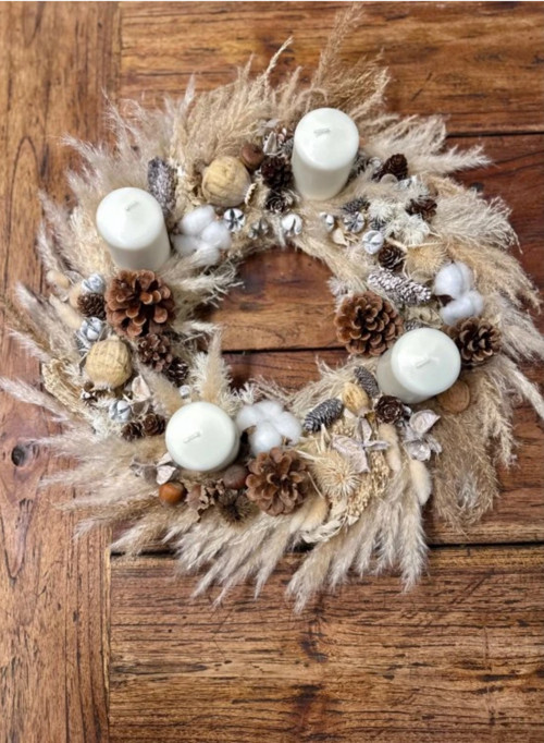 Boho adventní věnec