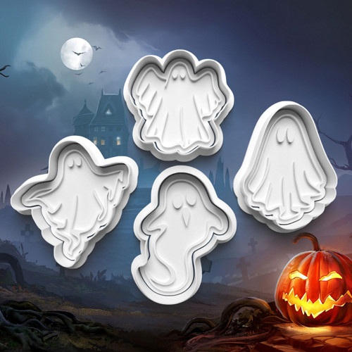Halloween – Sada 4ks vykrajovátek s razítkem