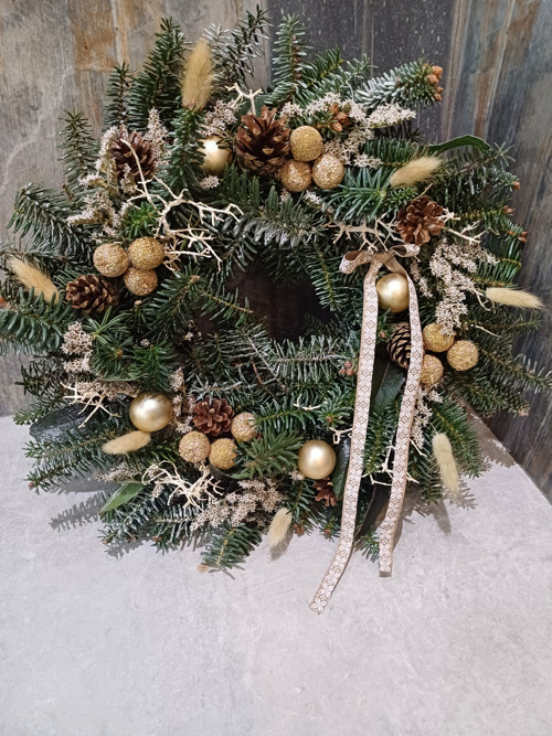 Adventní věnec v přírodních tónech — foto 1