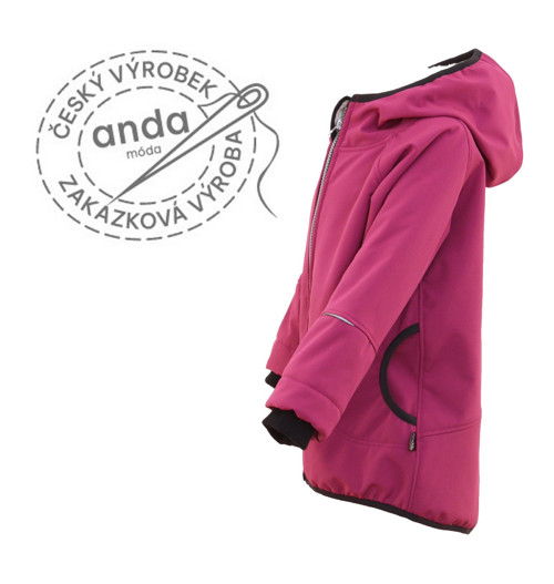 Softshellová bunda s kožíškem 86 až 140 vel.