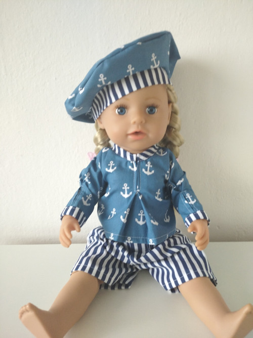 Set tričko+kalhoty+baret pro Baby Born sestřičku