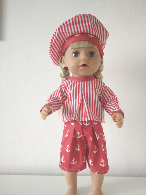 Set tričko+kalhoty+baret pro Baby Born sestřičku
