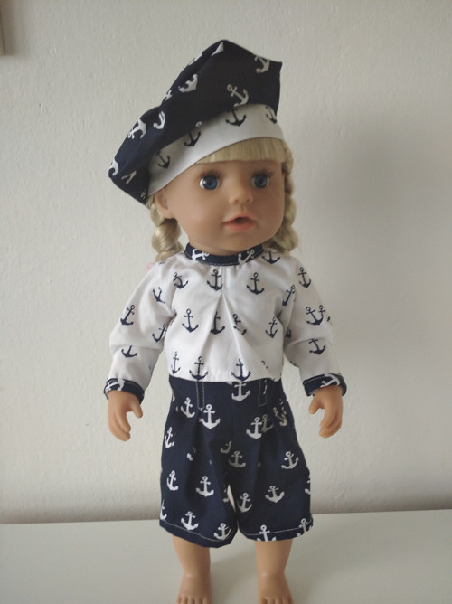 Set tričko+kalhoty+baret pro Baby Born sestřičku