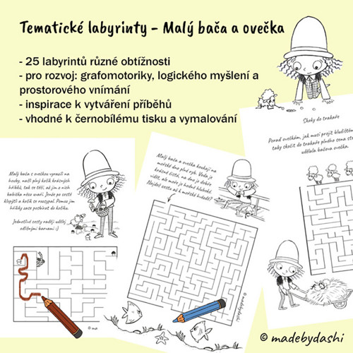 Tematické labyrinty - malý bača a ovečka