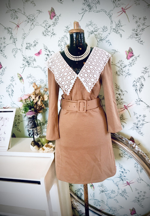Šaty chic francouzské, s límečkem — foto 1