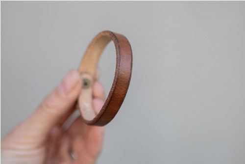 Kožený náramek - ořech, 10 mm