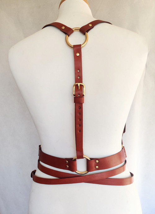 EMILIE Harness, kožený postroj, Bodypiece Harness