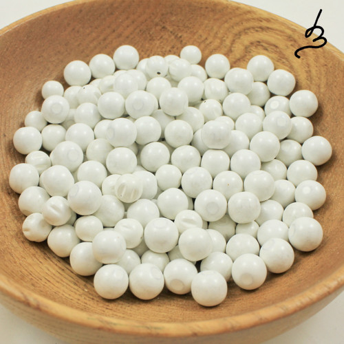 Dřevěné kuličky bílé - sáček cca 75g