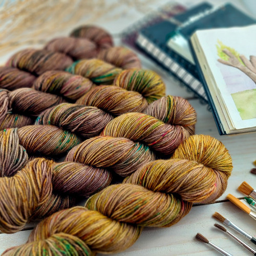 CORA ombré set přízí, ručně barvené — foto 1