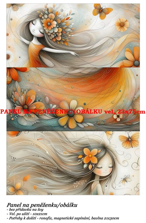 Panel na peněženku kočárkovina - skladem
