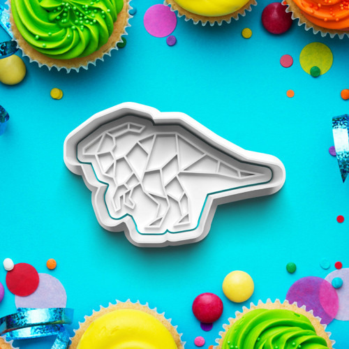 Origami dinosaurus – Vykrajovátko s razítkem