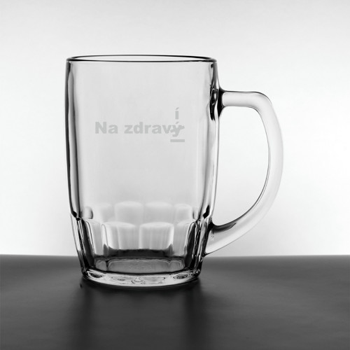 Pískovaný půllitr "Na zdraví"