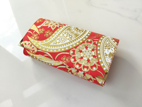 Peněženka Zlatá Paisley - 17cm na spoustu karet