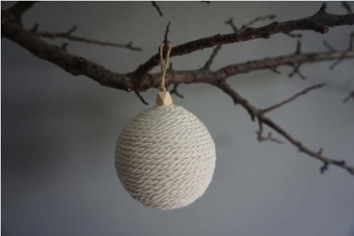 Macramé vánoční baňka Natural