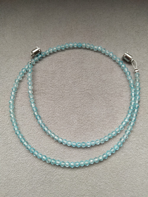Náhrdelník broušený Topaz Blue