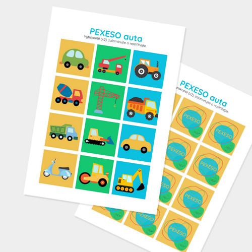 Pexeso Auta - PDF