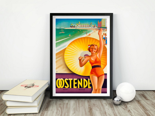 Vintage plakát Oostende cca 1938