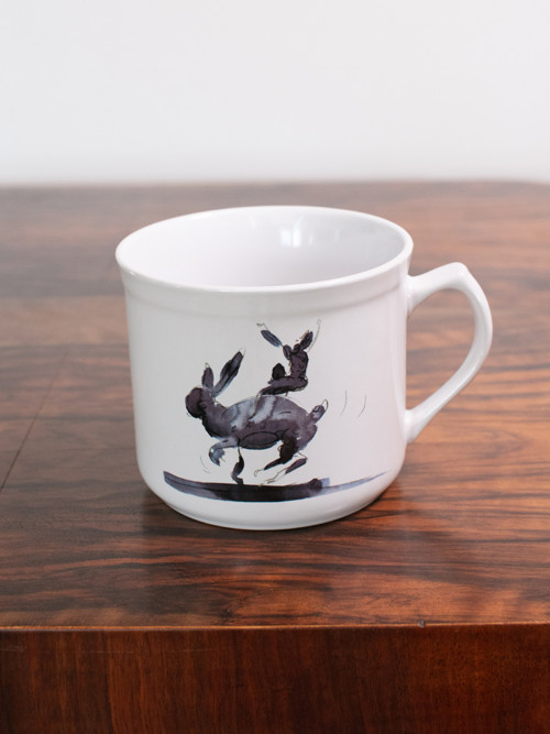 Porcelánový hrnek "vařák" - zajíc a opice