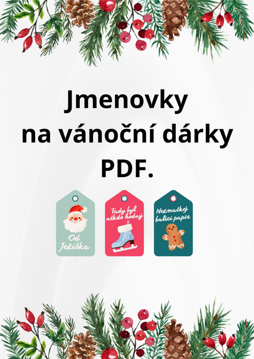 Jmenovky na vánoční dárky - Pdf. k tisku