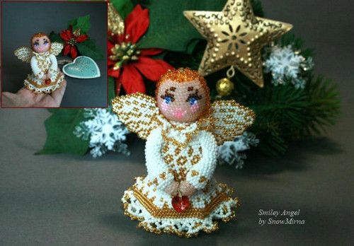 Háčkovaná figurka 10cm VZOR - Anděl