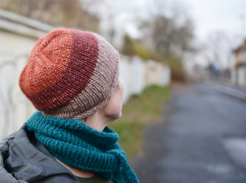 Pruhovaná čepice merino/alpaka/bavlna