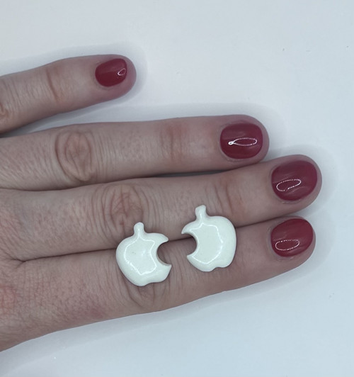 Porcelánové Apple náušnice
