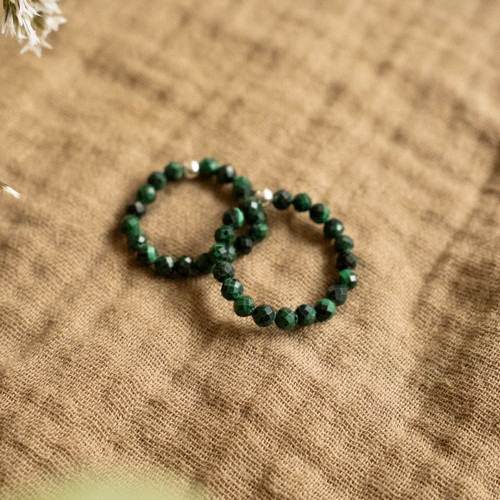Malachit fazetovaný - 3 mm - vel. XS