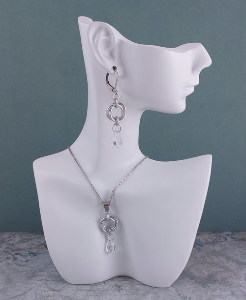 Souprava Swarovski s průzračnými kapkami