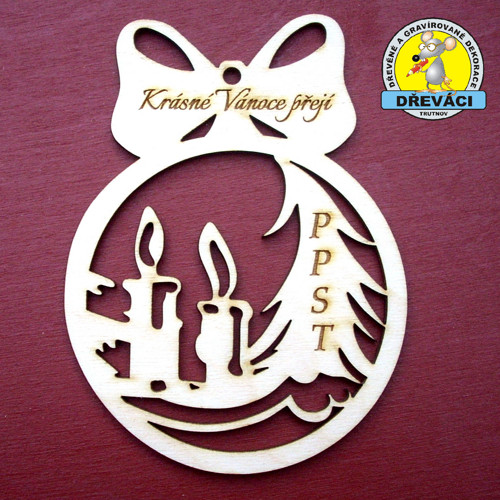 Vánoční ozdoba s přáním - PF KV0350/032 a
