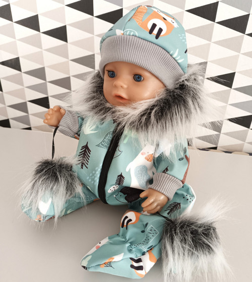 Zimní sada pro Baby Born 43cm - Lední medvěd mint