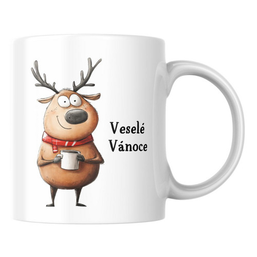 Veselé Vánoce přeje sobík - Hrníček