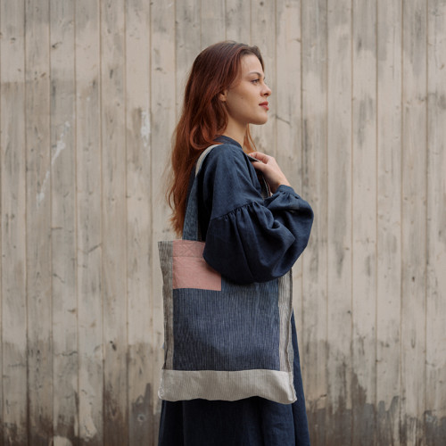Lněná taška PATCHWORK n.1/SLEVA