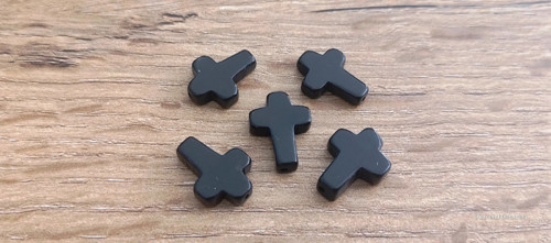 Korálka krížik 16 x 12 mm - Čierny agát