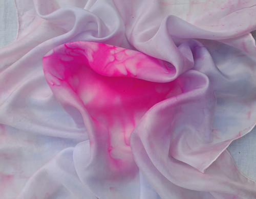 Slečna Růža Pink - šátek 65 x 65