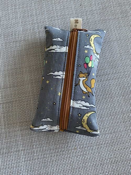 Obal na kapesníčky na zip - Lištička