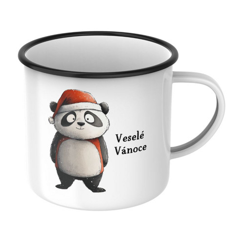 Veselé Vánoce přeje panda - Plecháček
