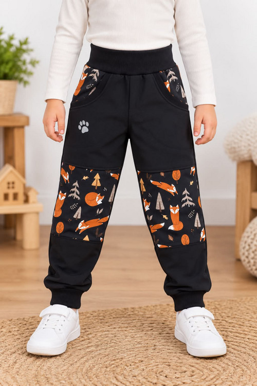 Softshellové kalhoty 110/116 lišky