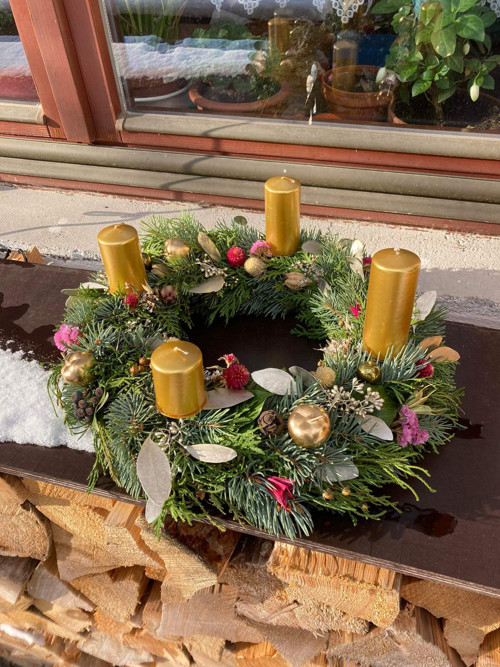 Adventní věnec přírodní s eukalyptem II. — foto 1