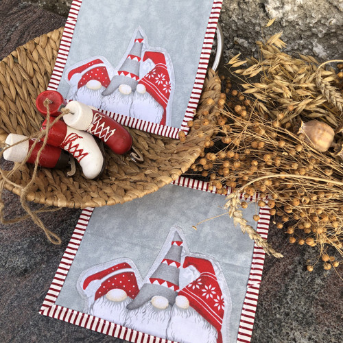 Vánoční podkafíčka skřítci 20x22 cm