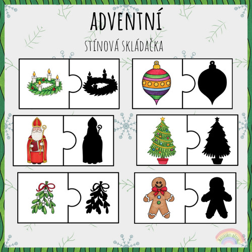 Adventní stínová skládačka