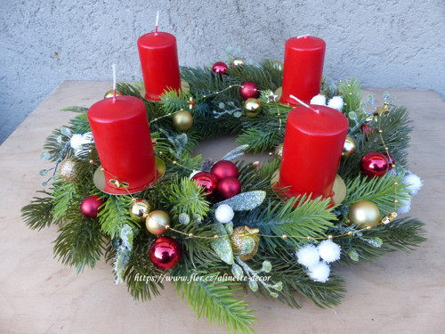 Adventní věnec trvanlivý, průměr 30cm — foto 1