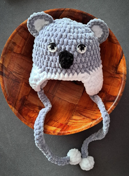 Dětská čepice se zvířecím motivem - koala