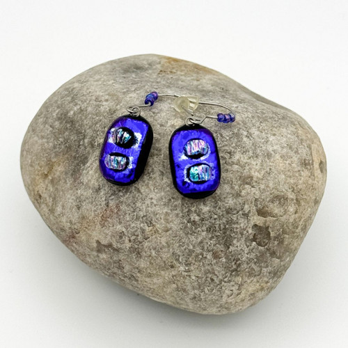 Fialové funky náušnice